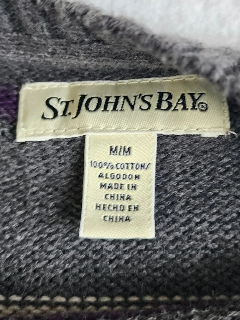St. John's Bay Men's Striped Cotton Crewneck Sweater
